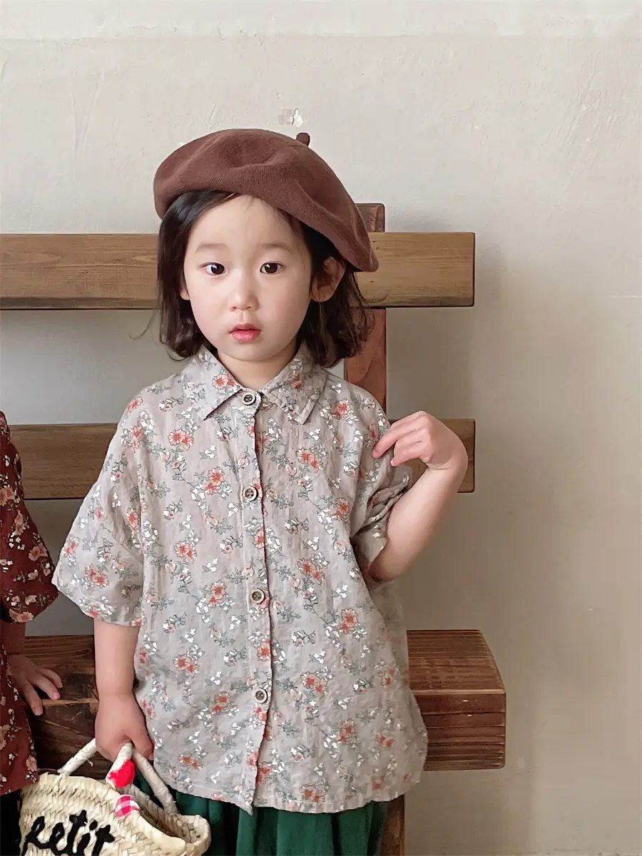 Jiaye 2024 Cotton Linen Floral Baby Boys Shirt - Image 5