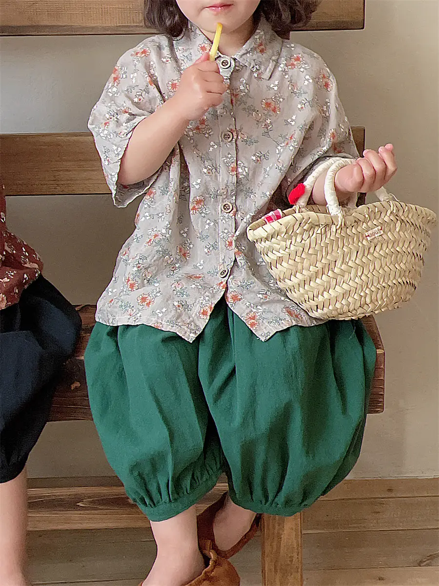 Jiaye 2024 Cotton Linen Floral Baby Boys Shirt — feature 3
