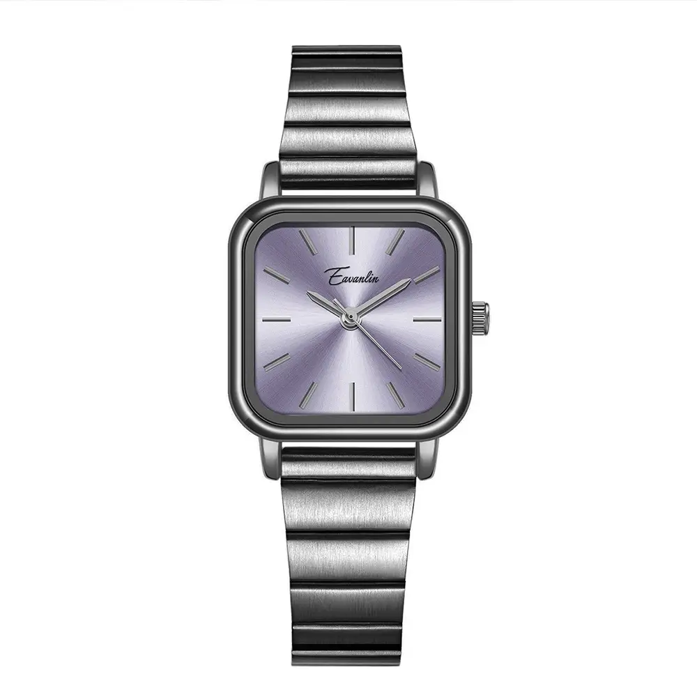 Women's Green Square Watch with Silver Band - Image 8