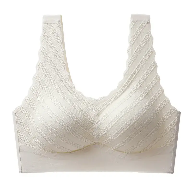 Ice Silk Bubble Lace Push Up Bra Women