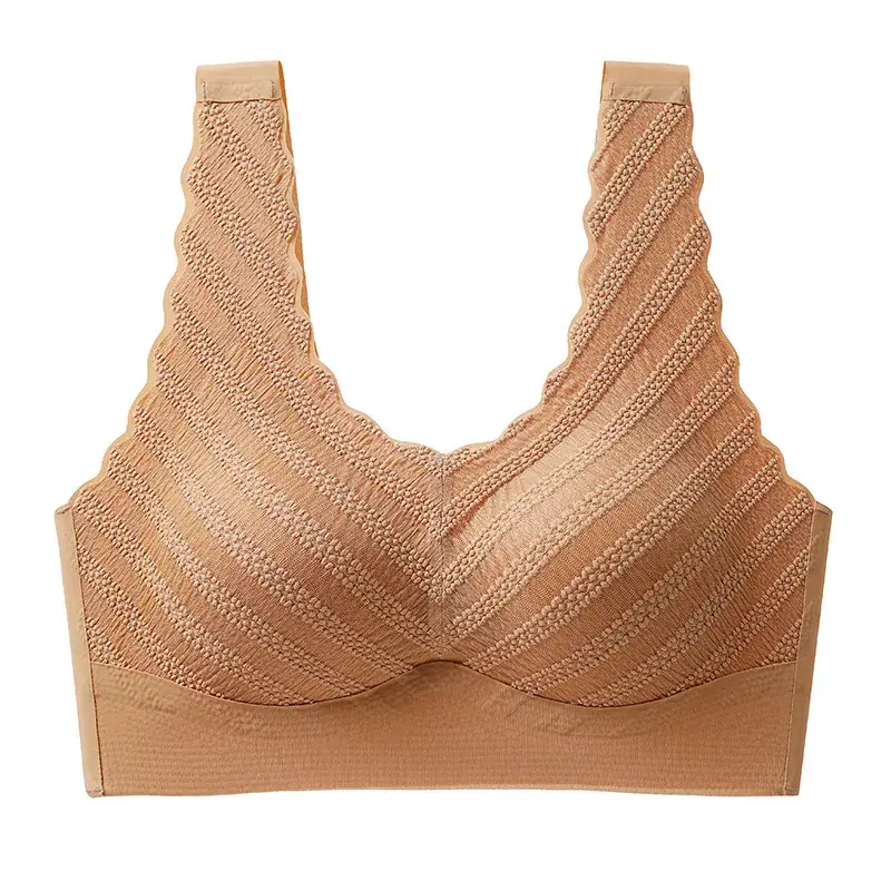 Ice Silk Bubble Lace Push Up Bra Women