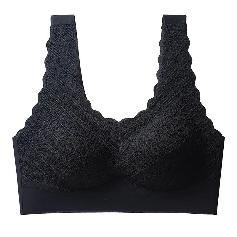 Ice Silk Bubble Lace Push Up Bra Women