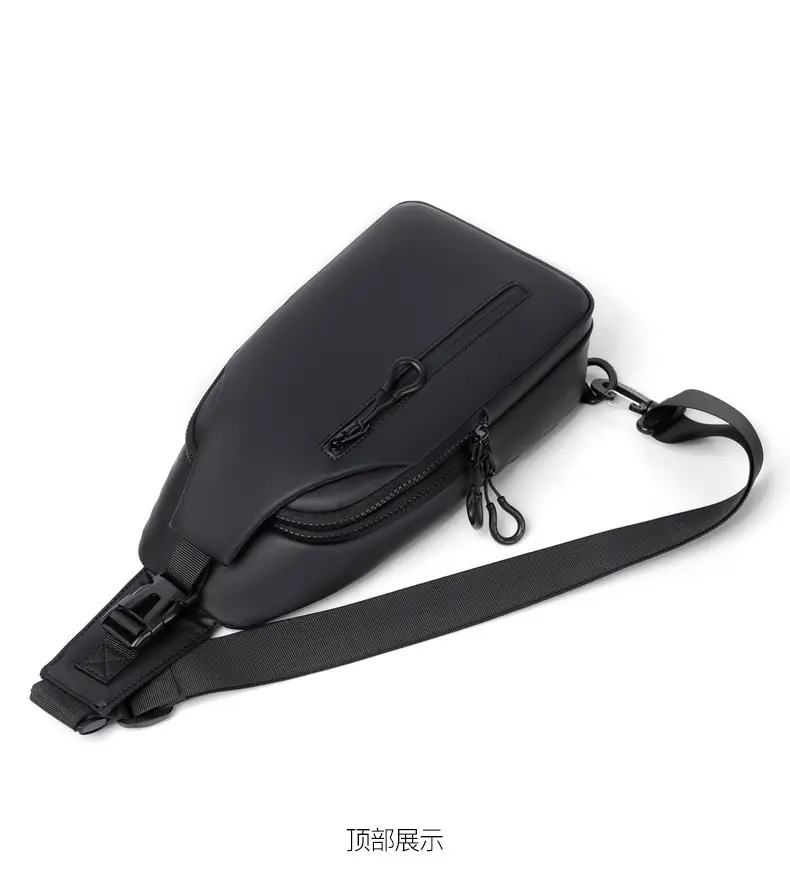 Men's Waterproof Casual Chest Bag Black Travel Commuter — feature 39