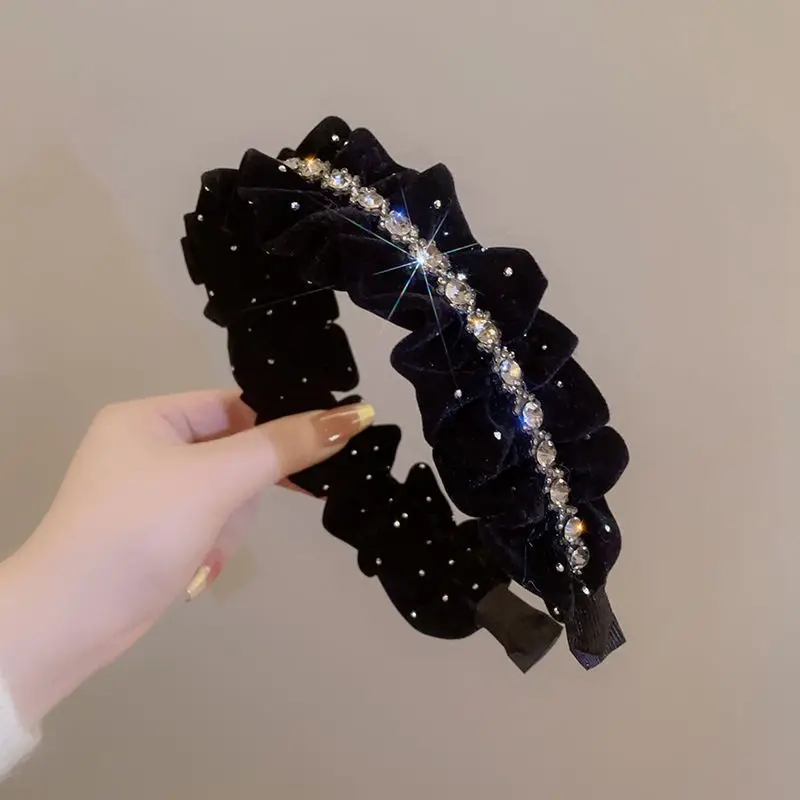 French Style Brown Headband for Women Retro Hair Clamp