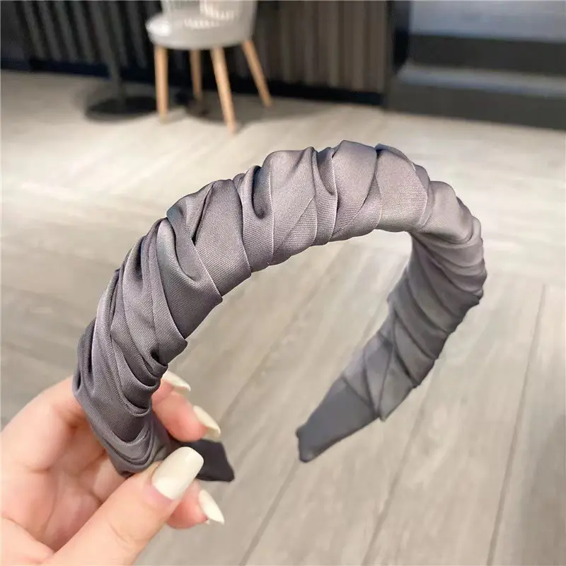 French Style Brown Headband for Women Retro Hair Clamp