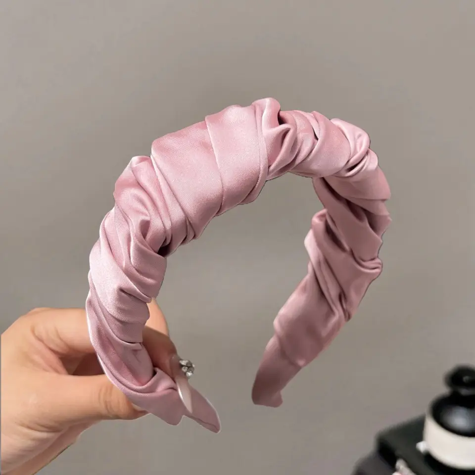 French Style Brown Headband for Women Retro Hair Clamp