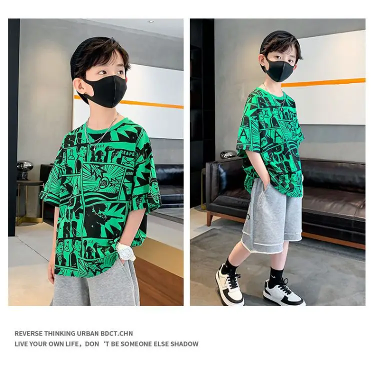 Boys Green Graphic Short Sleeve T-Shirt 2026 — feature 4