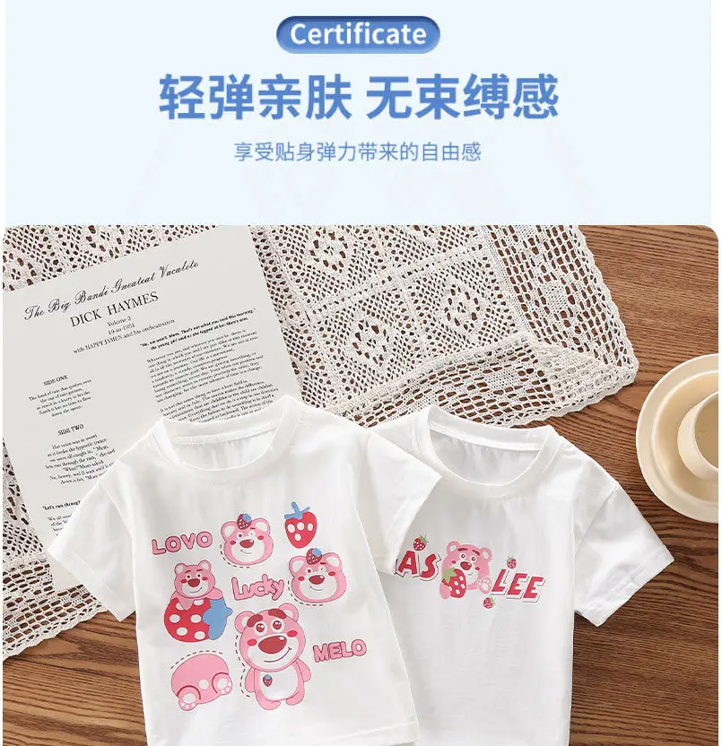 Girls White Anime Bear T-Shirt Baby Half Sleeve New — feature 1
