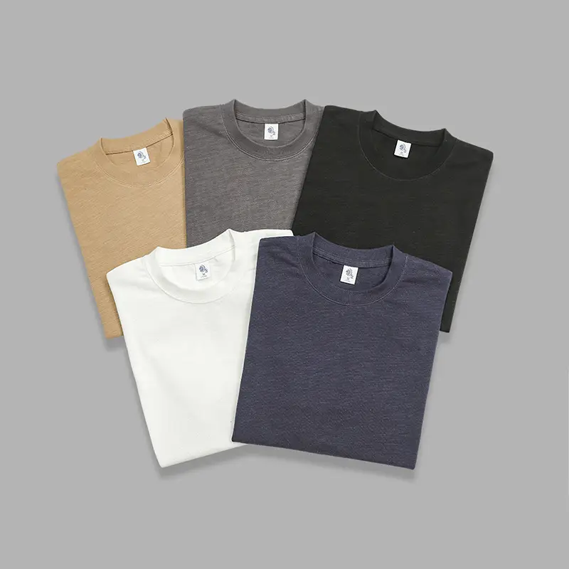 Men Grey Cotton T-Shirt Loose Fit 320g - Image 9