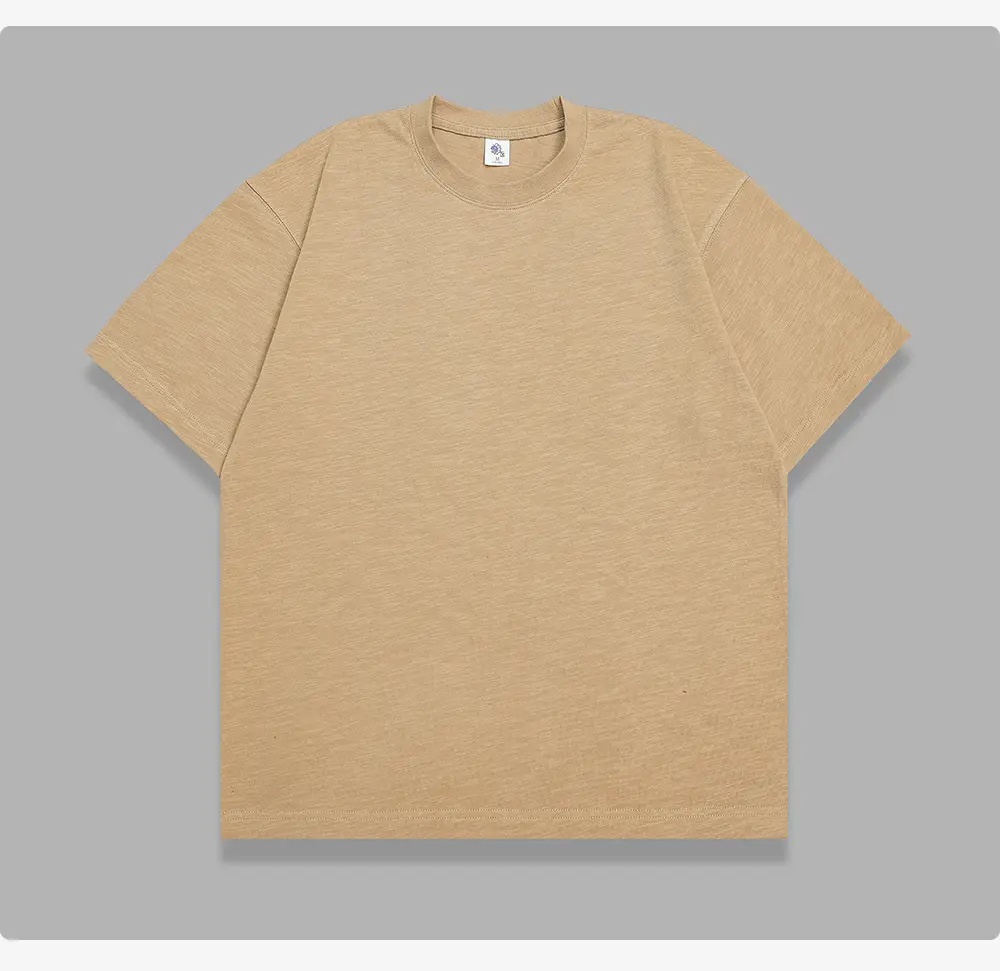 Men Grey Cotton T-Shirt Loose Fit 320g — feature 11