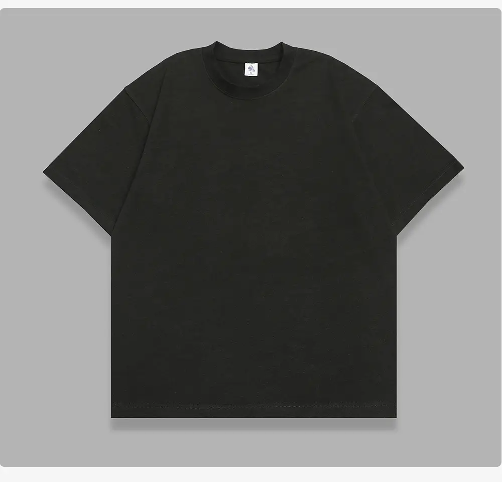 Men Grey Cotton T-Shirt Loose Fit 320g — feature 12
