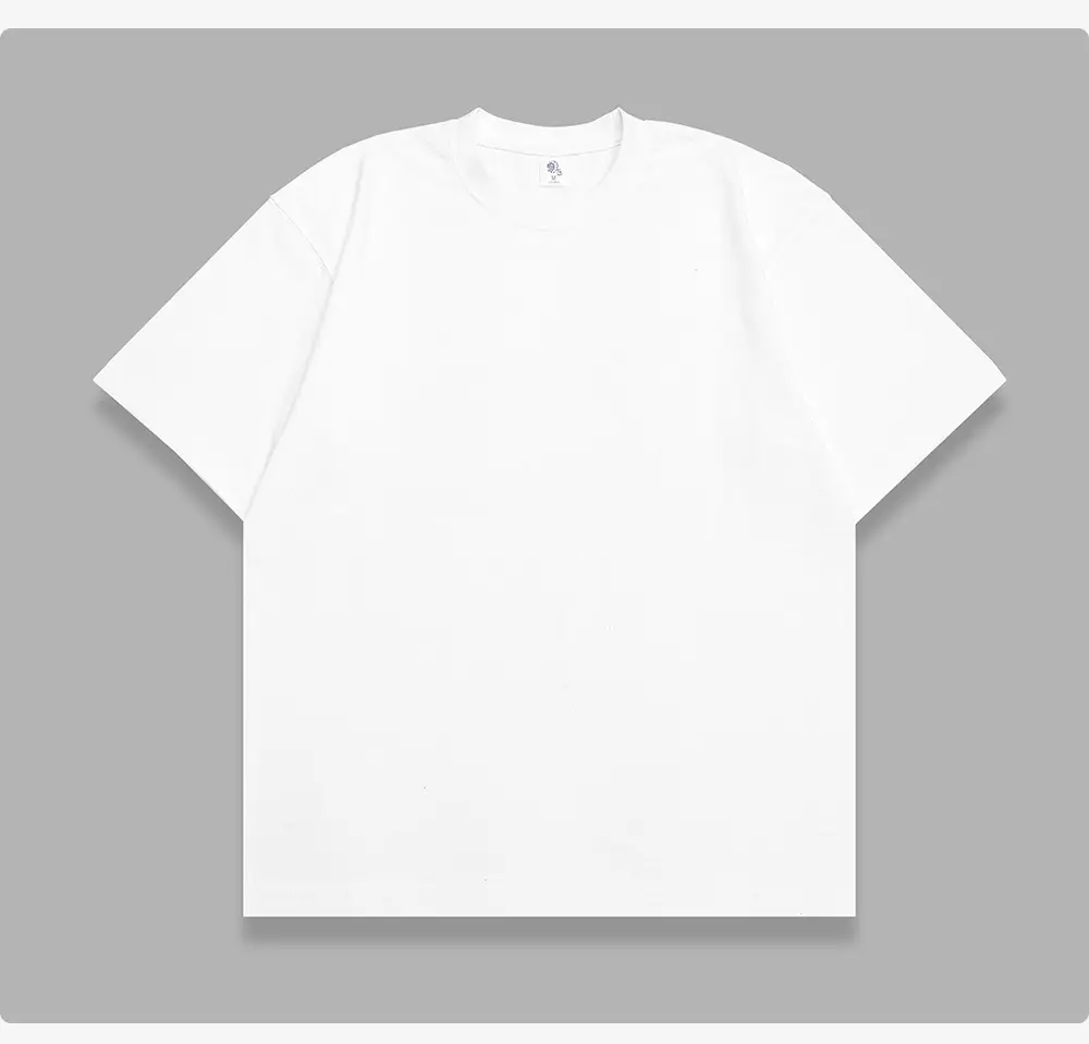 Men Grey Cotton T-Shirt Loose Fit 320g — feature 13
