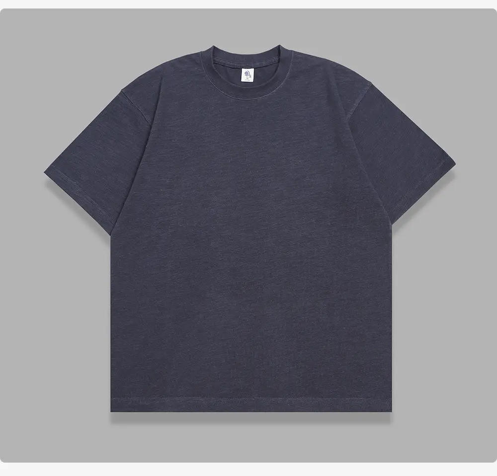 Men Grey Cotton T-Shirt Loose Fit 320g — feature 15