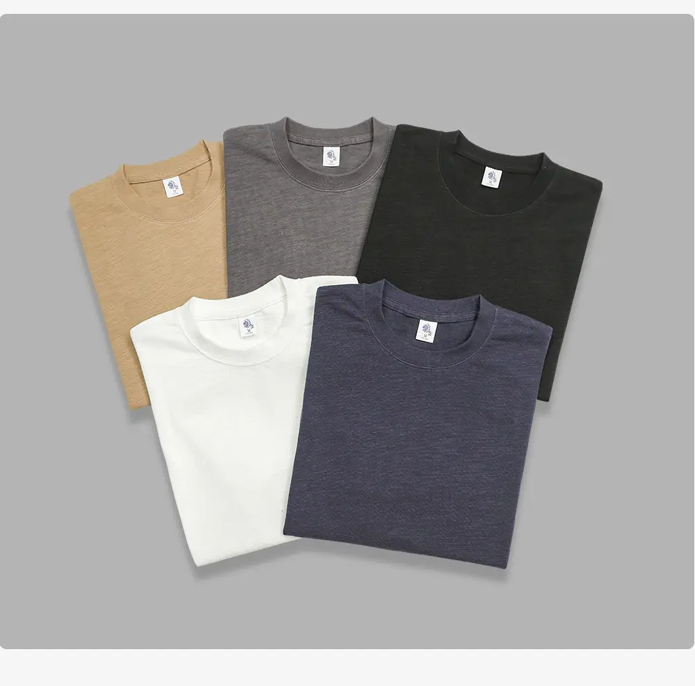 Men Grey Cotton T-Shirt Loose Fit 320g — feature 16