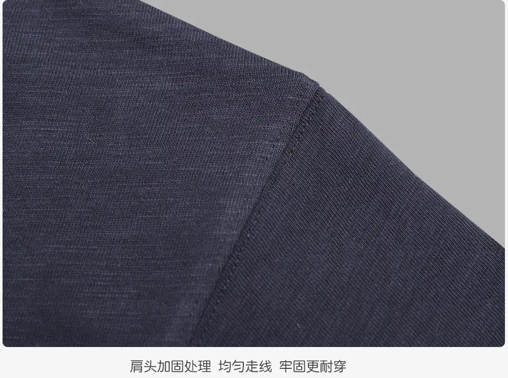Men Grey Cotton T-Shirt Loose Fit 320g — feature 19