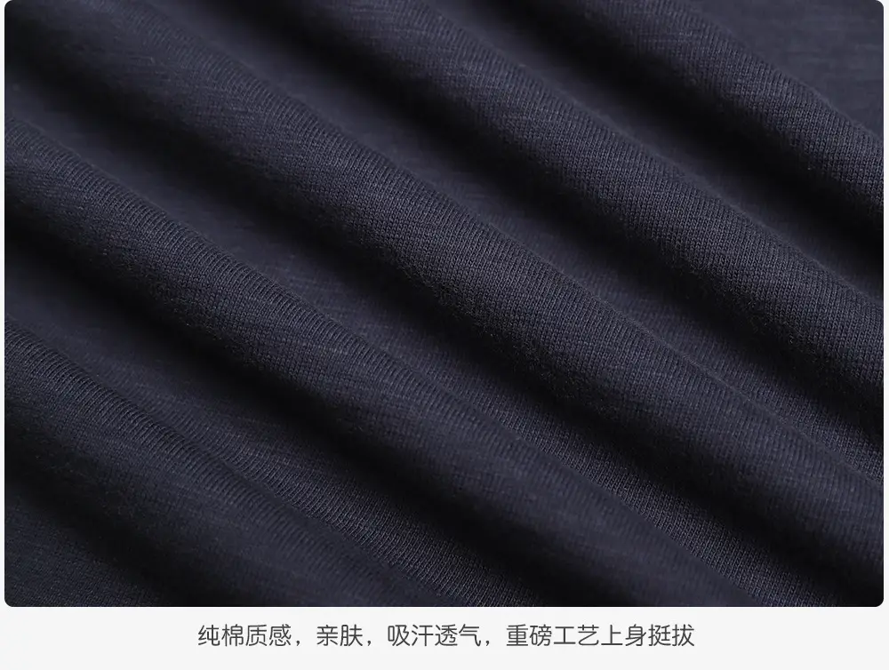 Men Grey Cotton T-Shirt Loose Fit 320g — feature 21