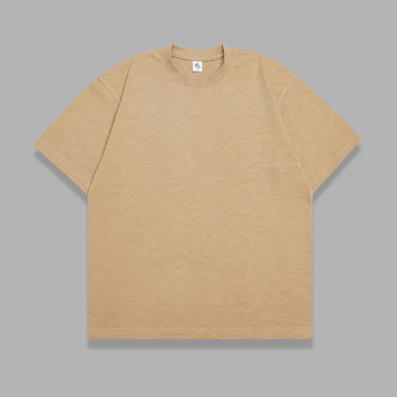 Men Grey Cotton T-Shirt Loose Fit 320g - Image 5