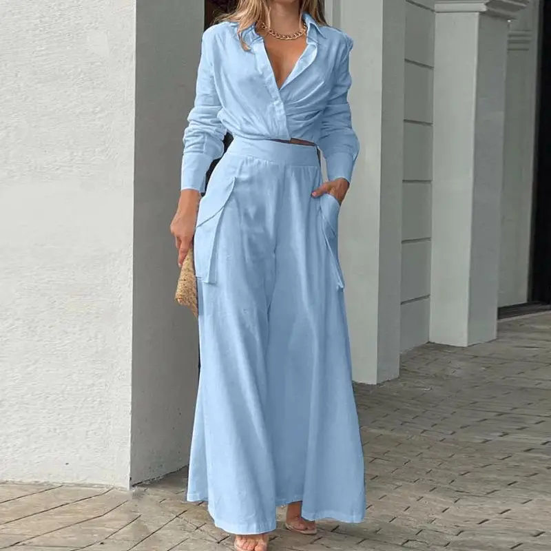 Women's Orange Silk Long Sleeve Winter Suit with Waist Tie — feature 34