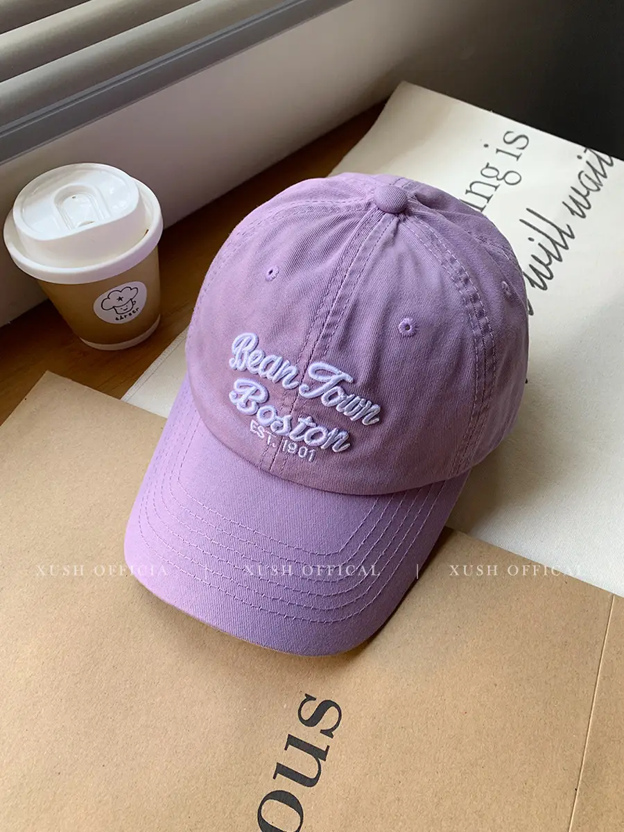 Women's Purple Letter Embroidered Baseball Cap - Image 4