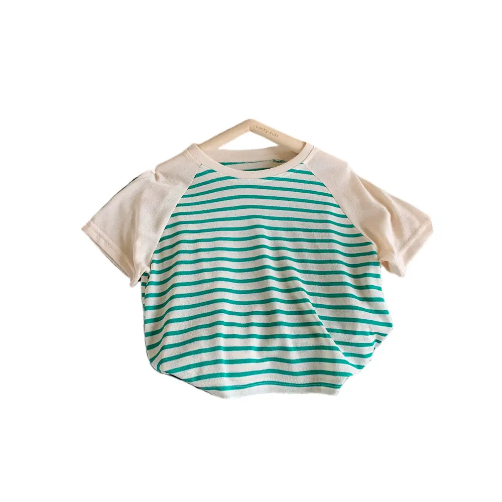 Summer Casual Striped T-Shirt Top for Boys Girls - Image 7