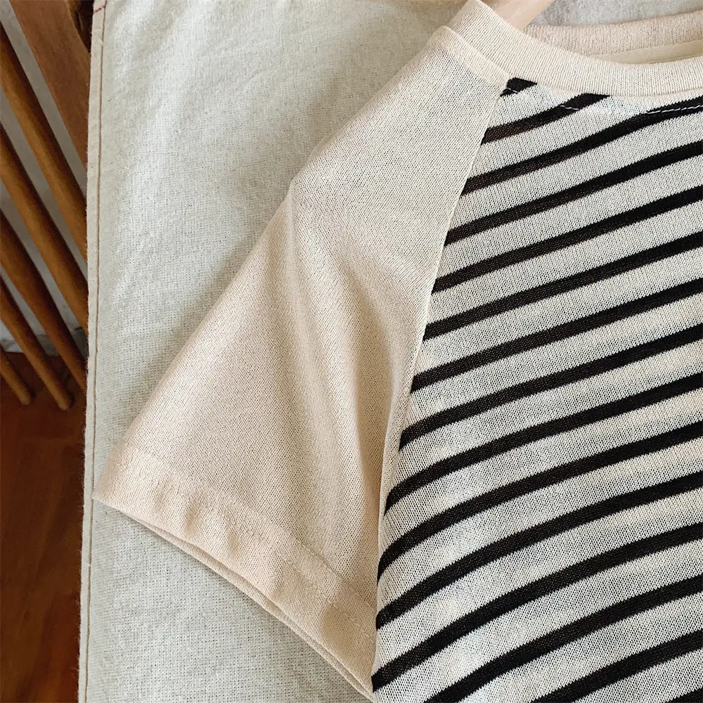 Summer Casual Striped T-Shirt Top for Boys Girls — feature 4