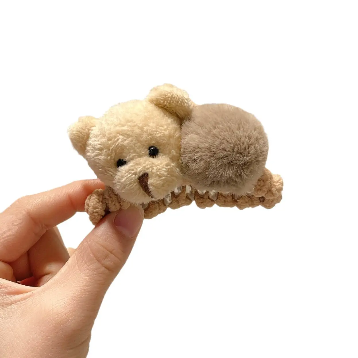 Cute Plush Bear Fur Clip for Ponytail & Hair Accessories - Image 7