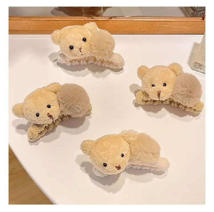 Cute Plush Bear Fur Clip for Ponytail & Hair Accessories — feature 4