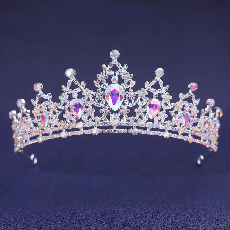 European Bridal Crown Full of Diamonds Hair Accessory