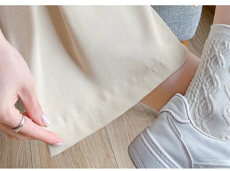 2024 New Maternity Ice Silk Low-Waist Wide-Leg Fashion Slimming Outerwear Five-Point Pants Straight-Leg Suit Shorts — feature 42
