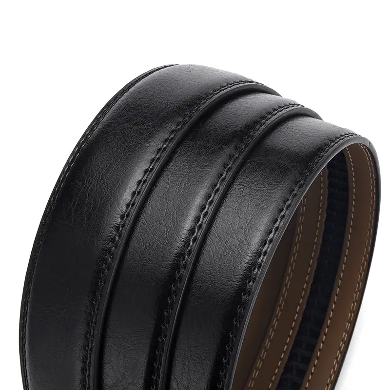Men's Brown Pure Cowhide Belt with Automatic Buckle β feature 12