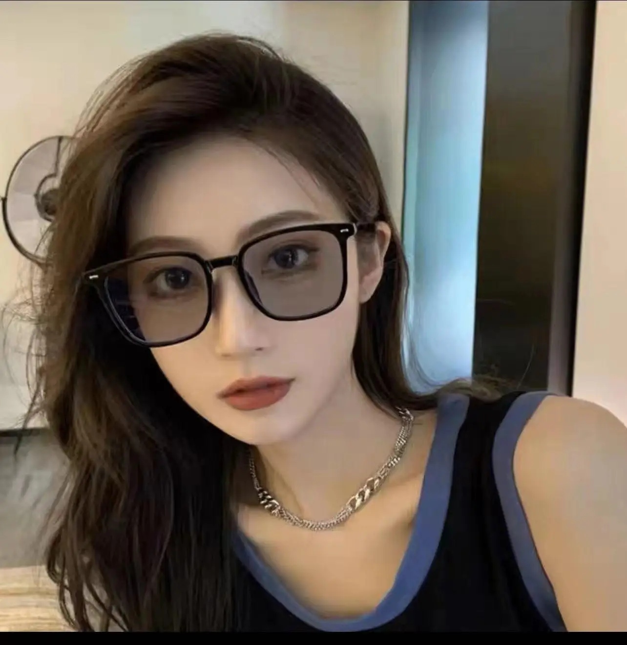 Photochromic Square Frame Sunglasses Black Blue Light Blocking β feature 11