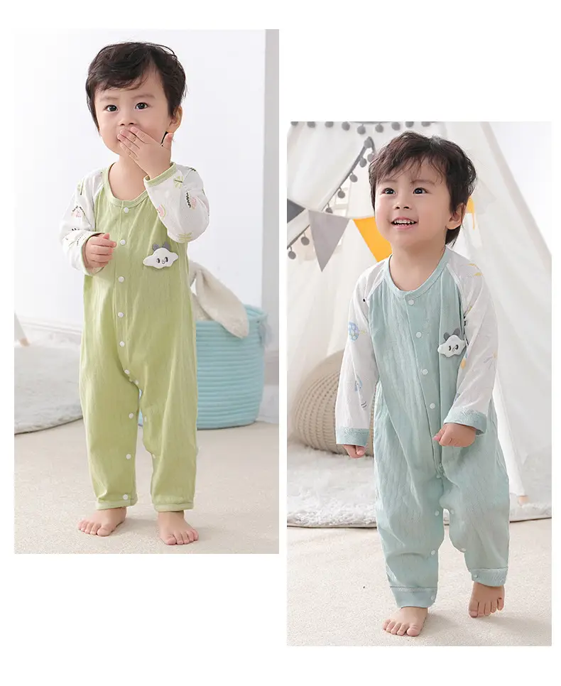 Baby Cotton Pajamas Yellow Panda Print Spring — feature 22