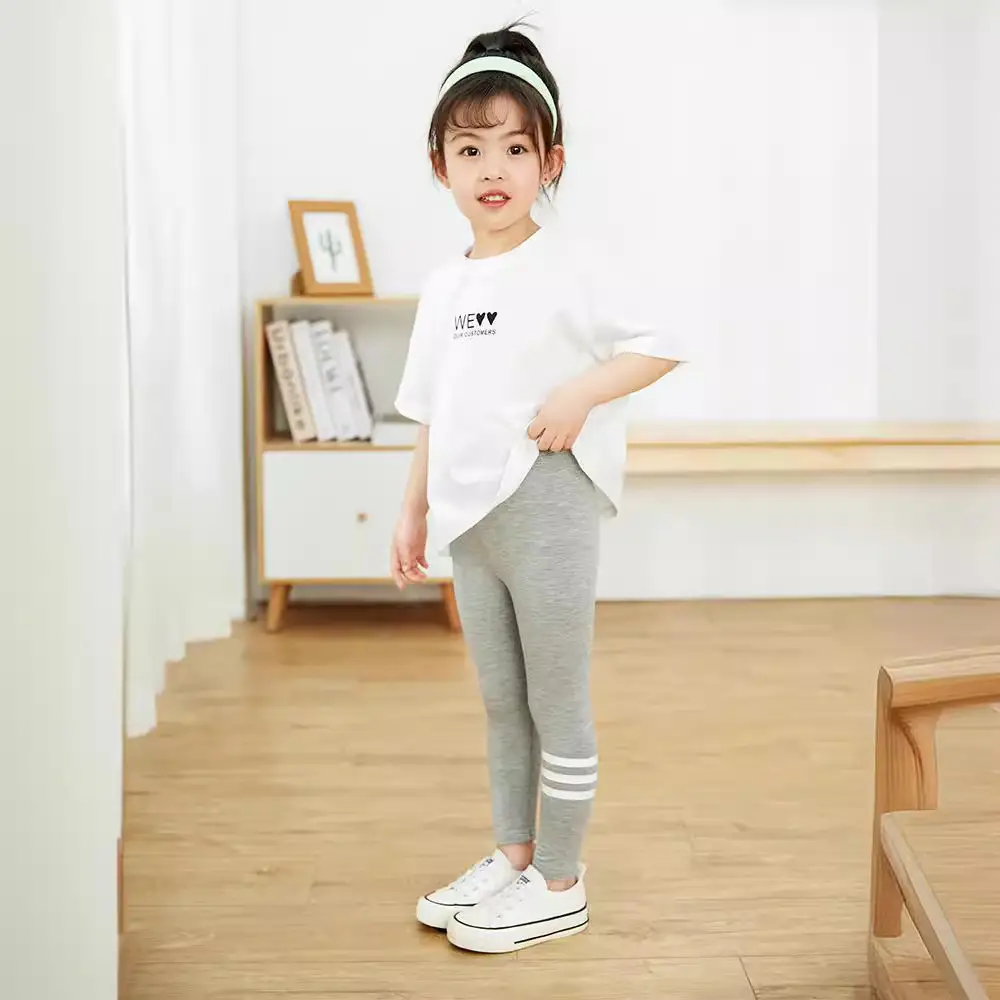 Pink Korean Style Girls Leggings with "Treasure" Print - Image 15