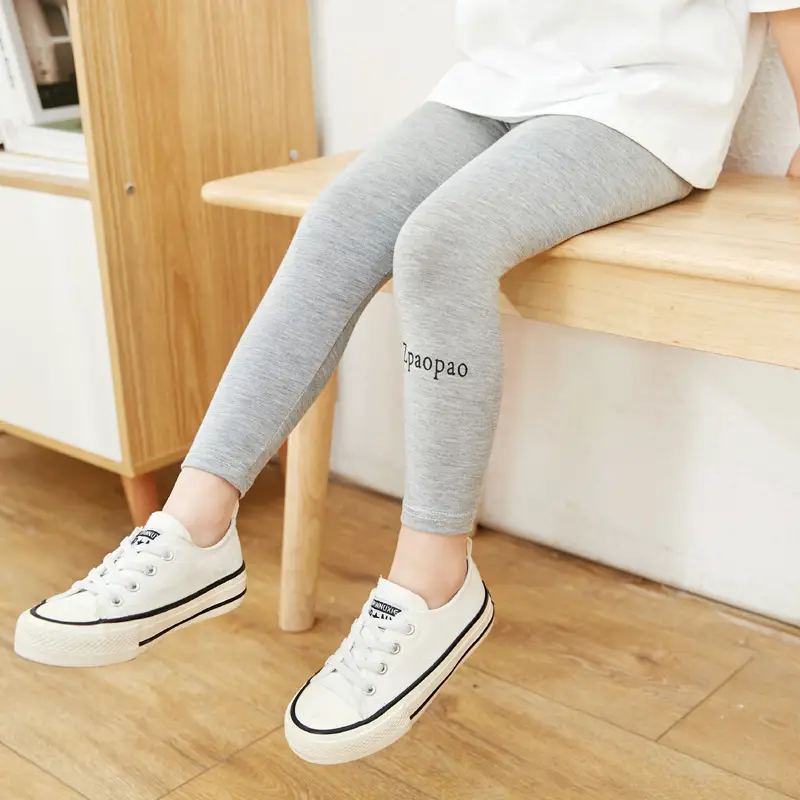 Pink Korean Style Girls Leggings with "Treasure" Print - Image 11