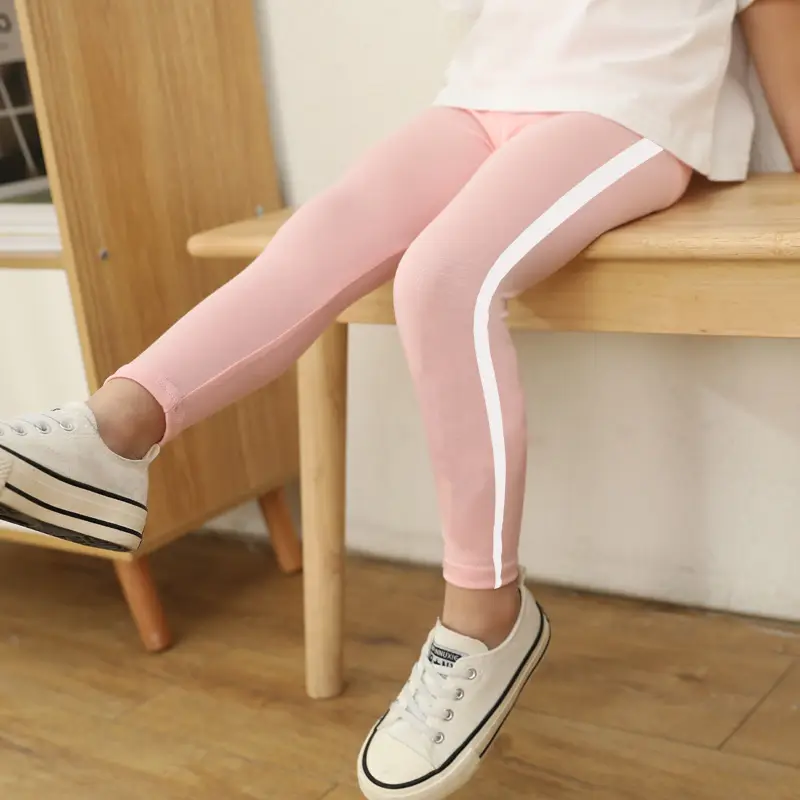 Pink Korean Style Girls Leggings with "Treasure" Print - Image 3