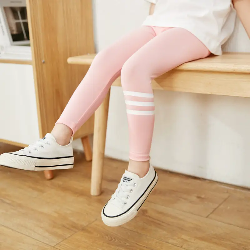 Pink Korean Style Girls Leggings with "Treasure" Print - Image 4