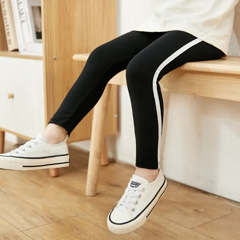 Pink Korean Style Girls Leggings with "Treasure" Print - Image 6