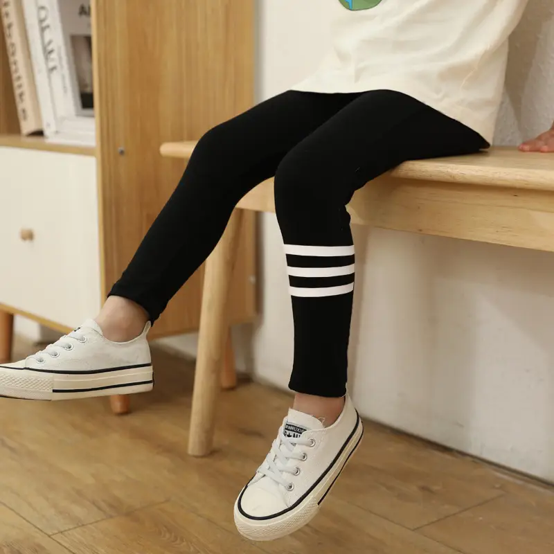 Pink Korean Style Girls Leggings with "Treasure" Print - Image 7