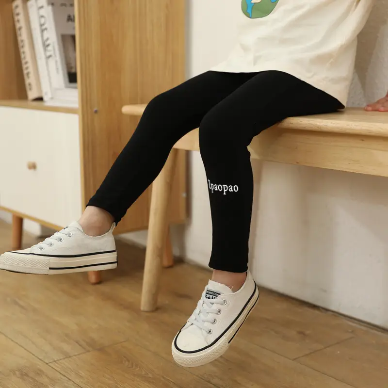 Pink Korean Style Girls Leggings with "Treasure" Print - Image 8
