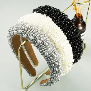 New Fashion Hair Pressure Sponge Headband with Rhinestone & Wood Base — feature 17
