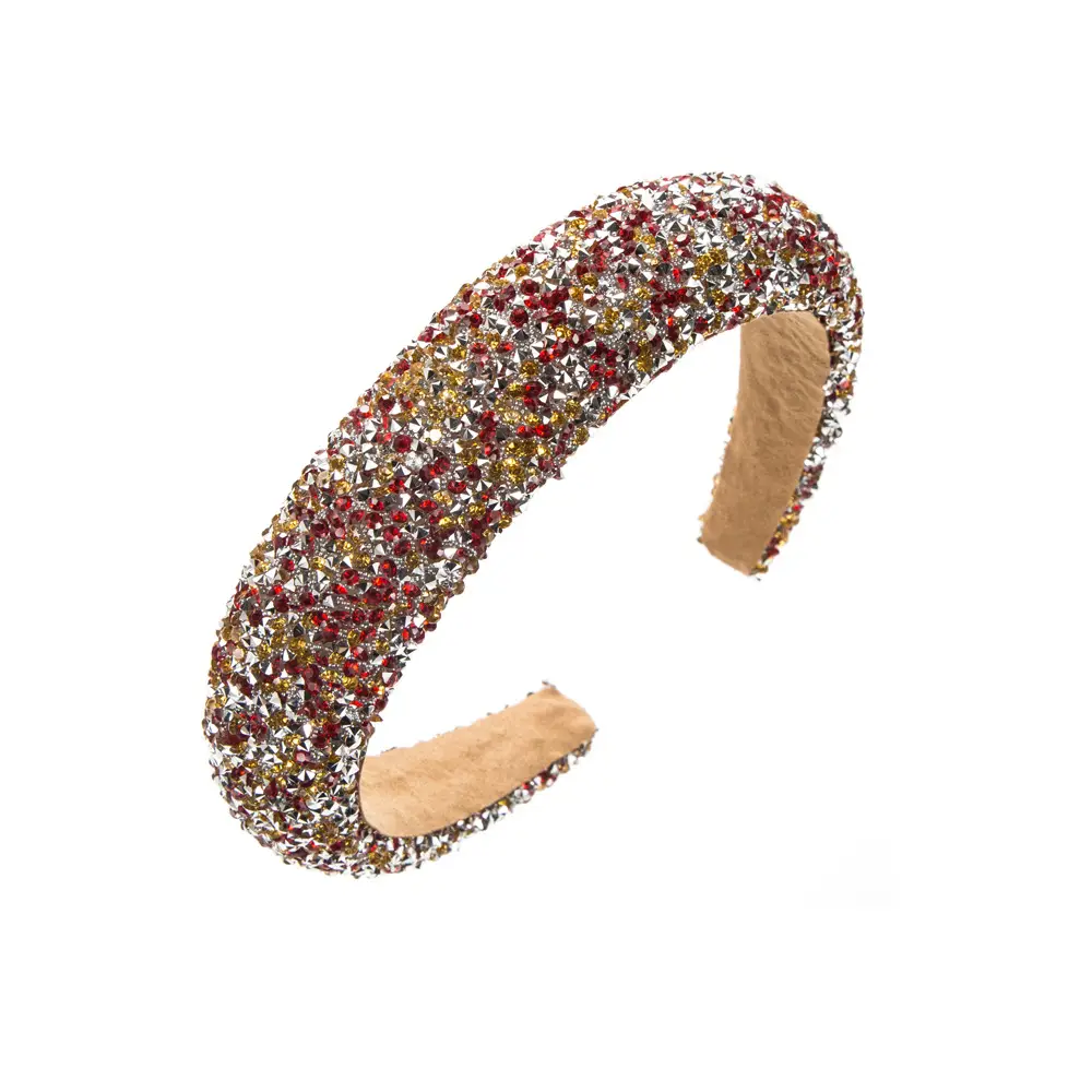 New Fashion Hair Pressure Sponge Headband with Rhinestone & Wood Base - Image 10