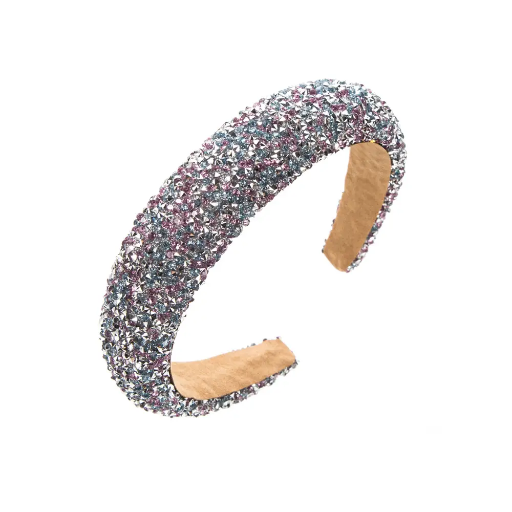 New Fashion Hair Pressure Sponge Headband with Rhinestone & Wood Base - Image 11