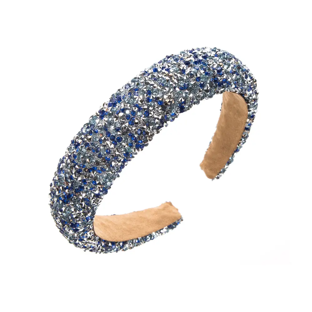 New Fashion Hair Pressure Sponge Headband with Rhinestone & Wood Base - Image 12
