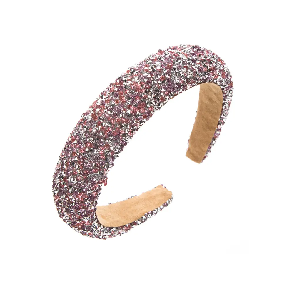 New Fashion Hair Pressure Sponge Headband with Rhinestone & Wood Base - Image 13