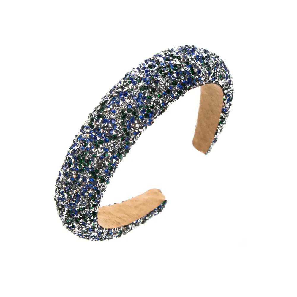 New Fashion Hair Pressure Sponge Headband with Rhinestone & Wood Base - Image 14