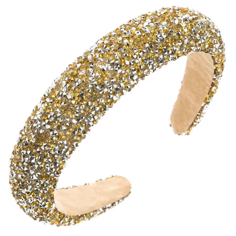 New Fashion Hair Pressure Sponge Headband with Rhinestone & Wood Base - Image 16