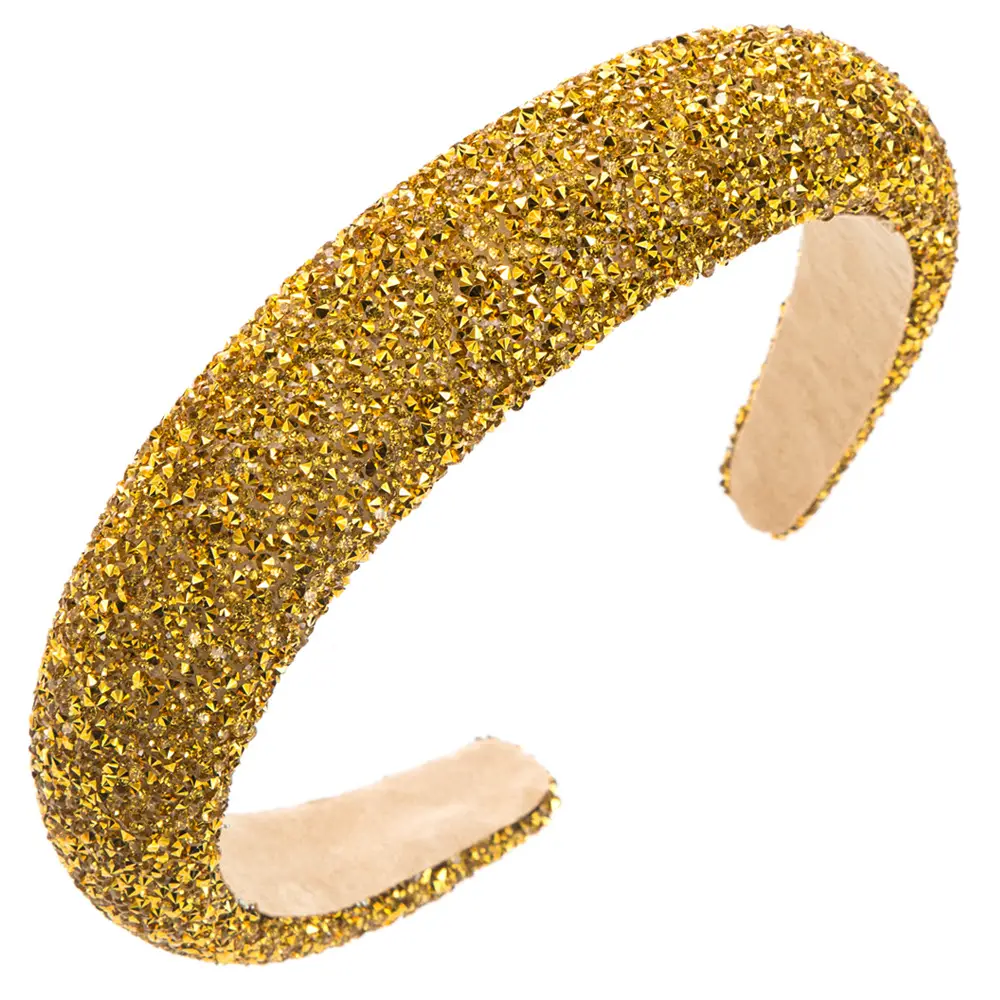 New Fashion Hair Pressure Sponge Headband with Rhinestone & Wood Base - Image 17