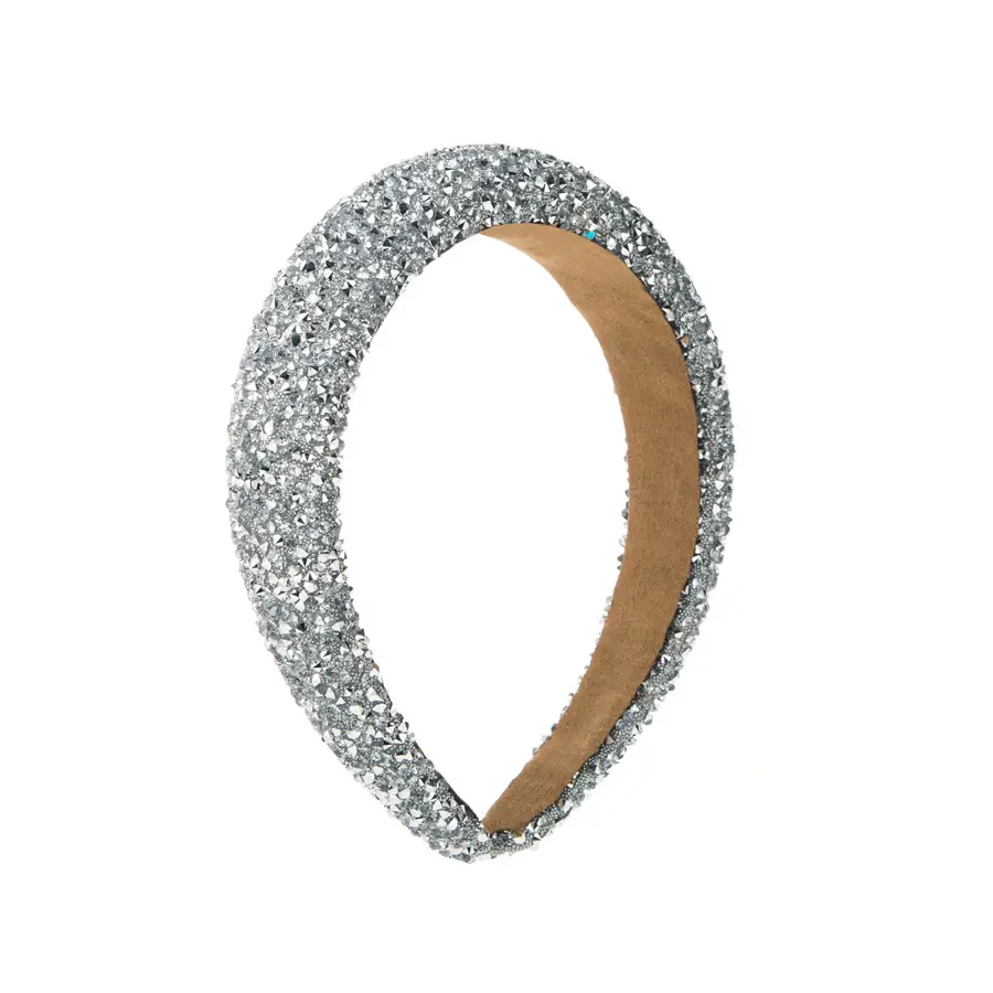 New Fashion Hair Pressure Sponge Headband with Rhinestone & Wood Base - Image 3