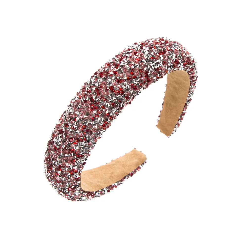 New Fashion Hair Pressure Sponge Headband with Rhinestone & Wood Base - Image 7