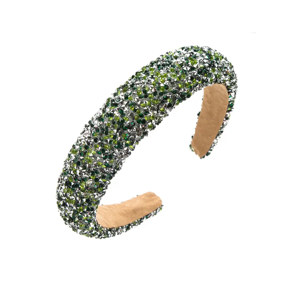 New Fashion Hair Pressure Sponge Headband with Rhinestone & Wood Base - Image 8